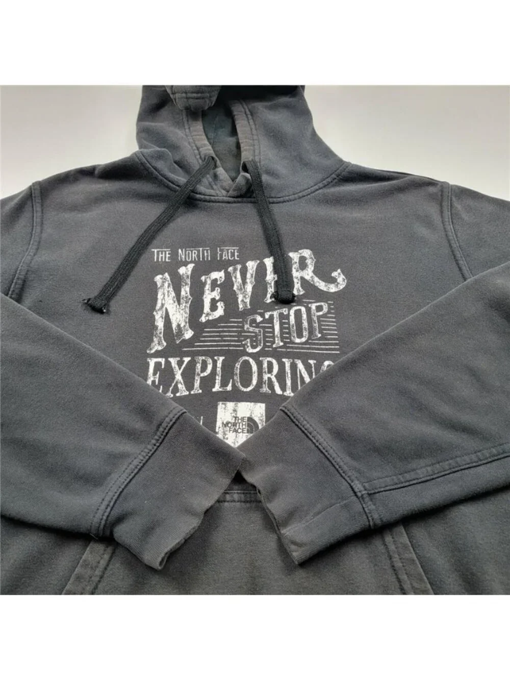 The North Face NEVER STOP EXPLORING Vintage Hoodie Men's M Black Long Sleeve